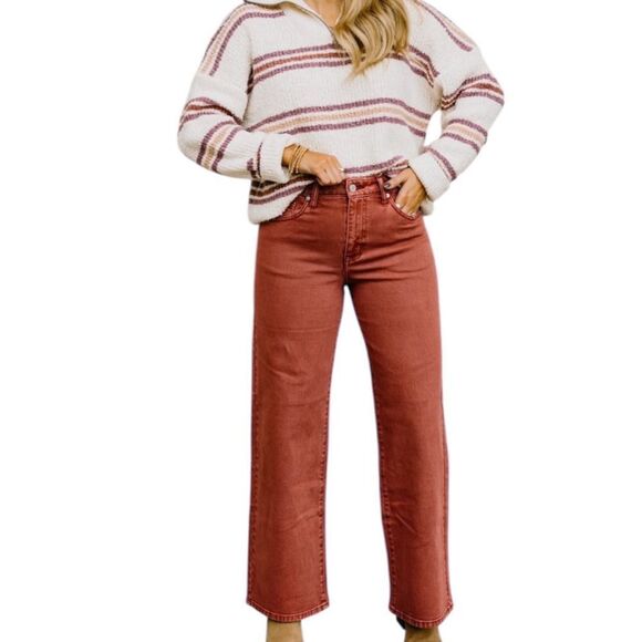 Women's Jeans in Rust Red Brown 31 - Picture 1 of 9